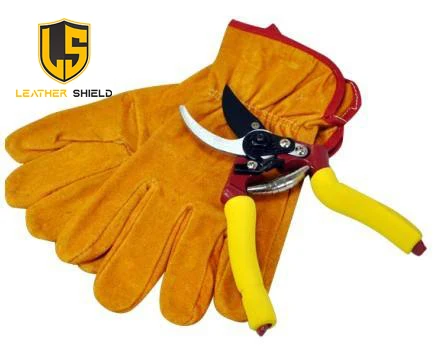 Competitive price full palm safety cow goat grain leather driver working gloves