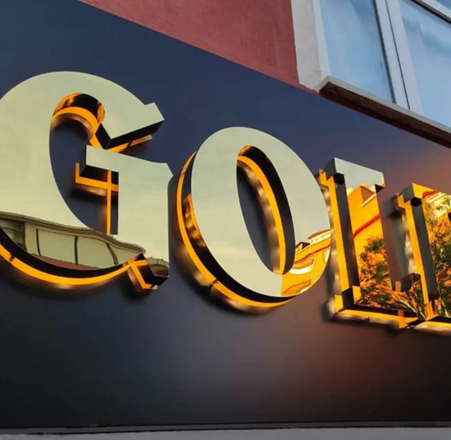 Wholesale Luminous Letter Sign Metal Stainless Steel Backlit Letters