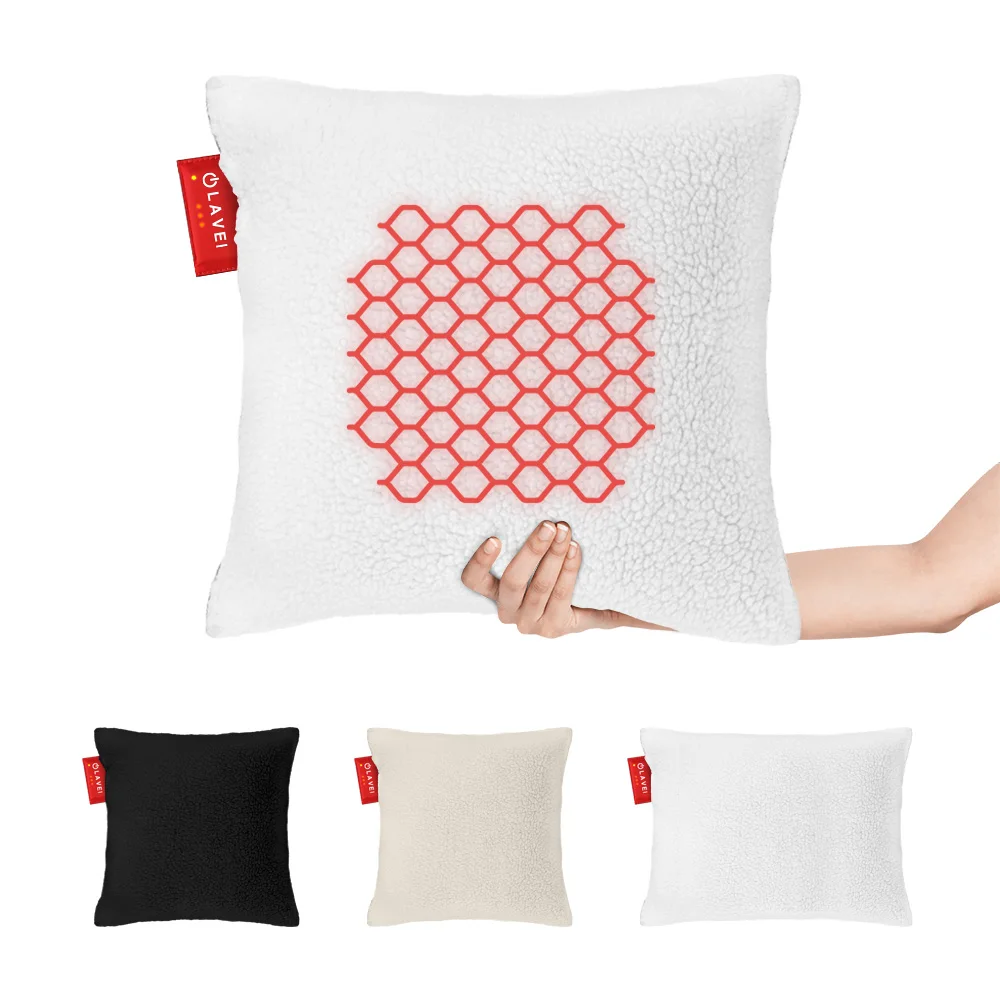 wireless heat pillow infrared heated cushion battery warmte kussens pillow warm and soft graphene heating pillow