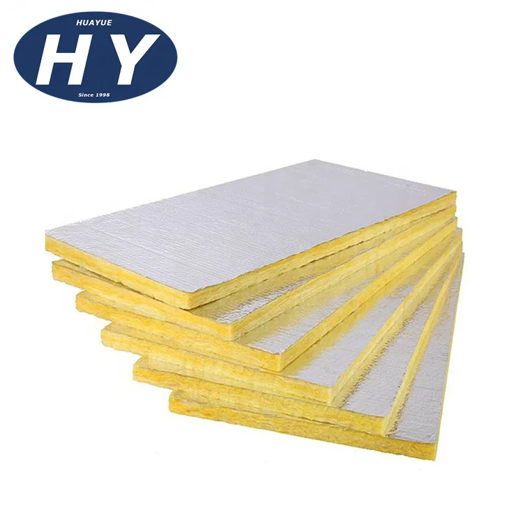 Energy Saving High Quality Thinner One Side Aluminum Foil Veneer Glass Wool Board For Wall Roof Floor Insulation