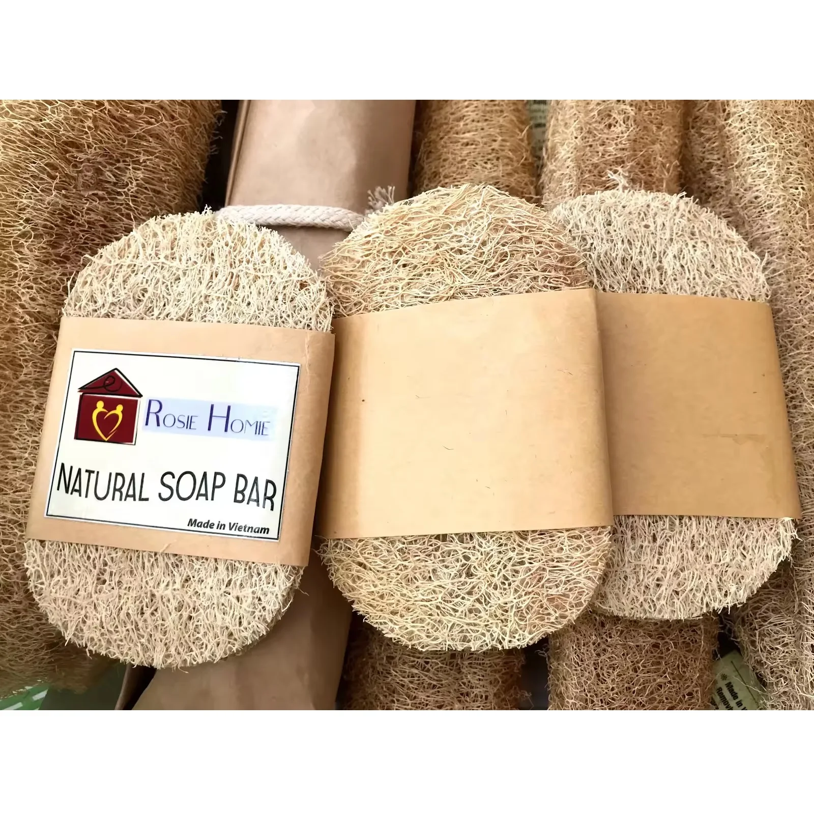 Wholesale 100% Organic Eco-Friendly 8*12 cm Loofah Pad Vegan Spa Bath Shower Body Cleansing Luffa Kitchen Natural Loofah Luffa