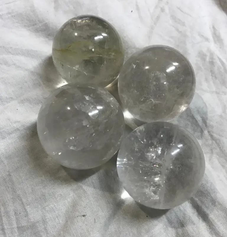 Natural White Crystal Quartz Earth Mined Mineral Spheres for Sale Healing Ball For Meditation W Stand Bulk Product