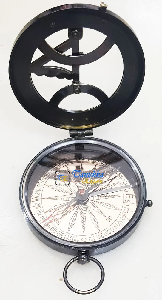 Nautical Sundial Compass West London Sundial Compass Metal Crafts Navigation Compass Perfect Travel or Keepsake Handmade Gift