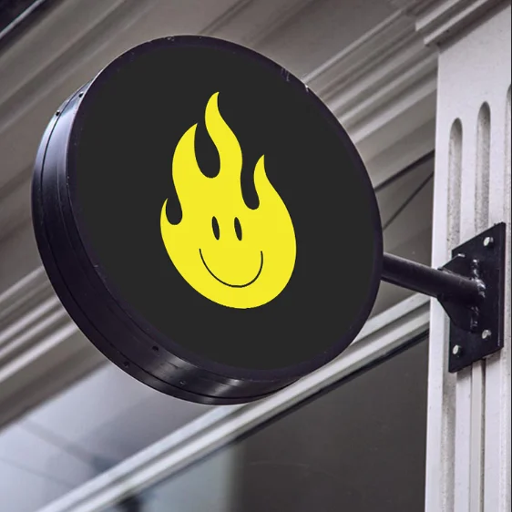 Hot selling 3D logo Lightbox UV Printed Dual Sided Wall Business signs custom outdoor signage Shop Street Signage