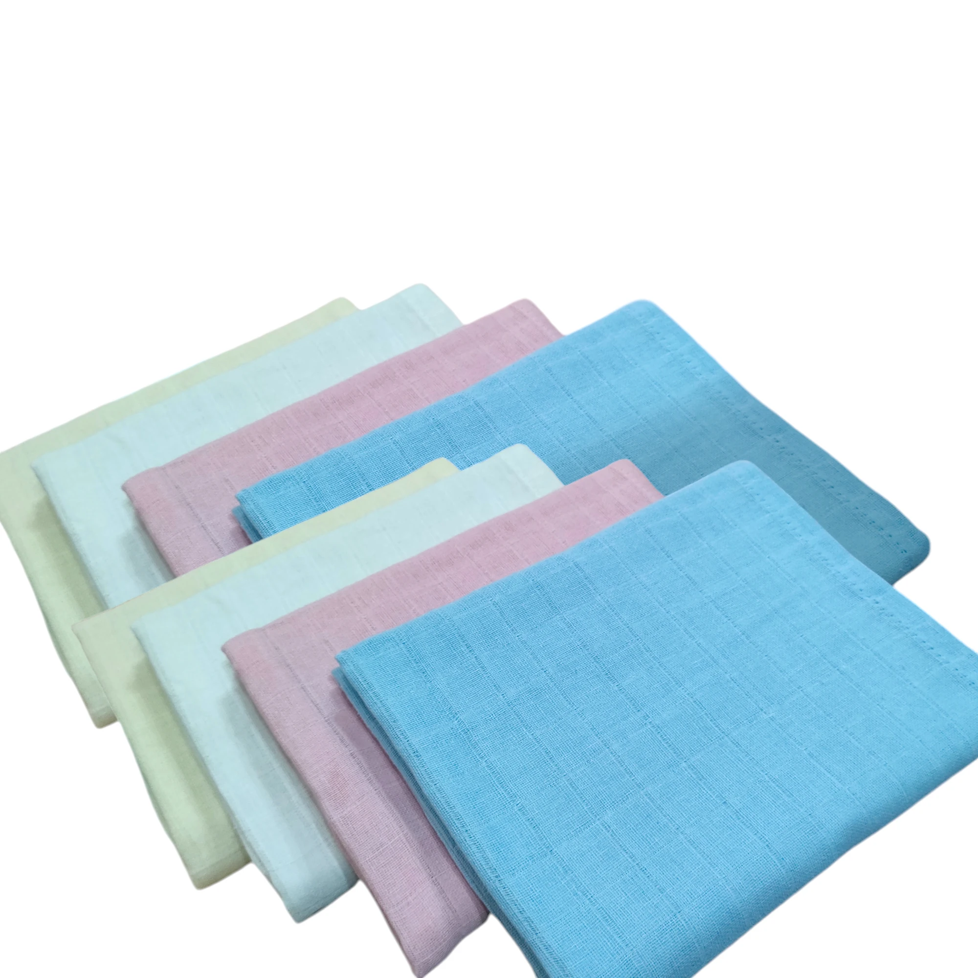 100% Cotton Muslin Cloth Premium Quality Soft and Functional for Baby Diapering Nappy Changing Outdoor Usage Square Shape