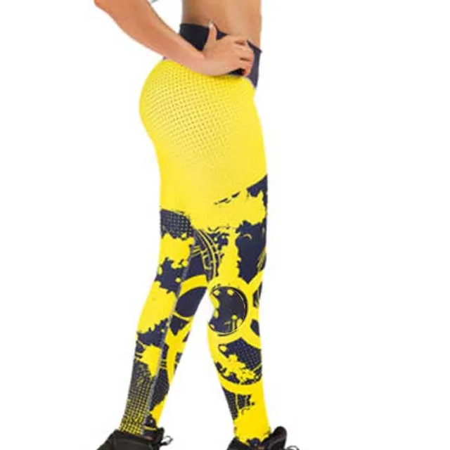 Women Leggings Adult Daily Wear Yoga Pants Wholesale Women Cotton Stretchy Striped Leggings with OEM