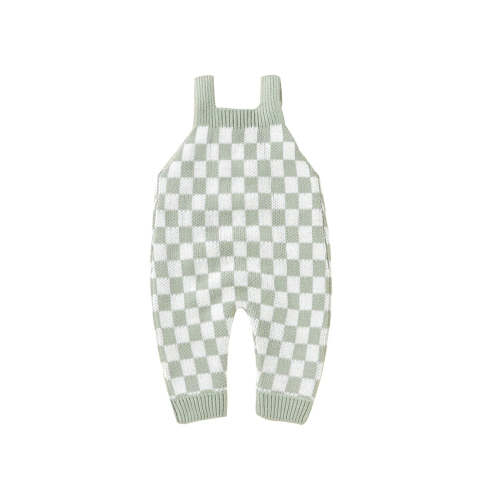 Wholesale High Quality Ins Style Checkerboard Autumn And Winter Soft Baby Overall