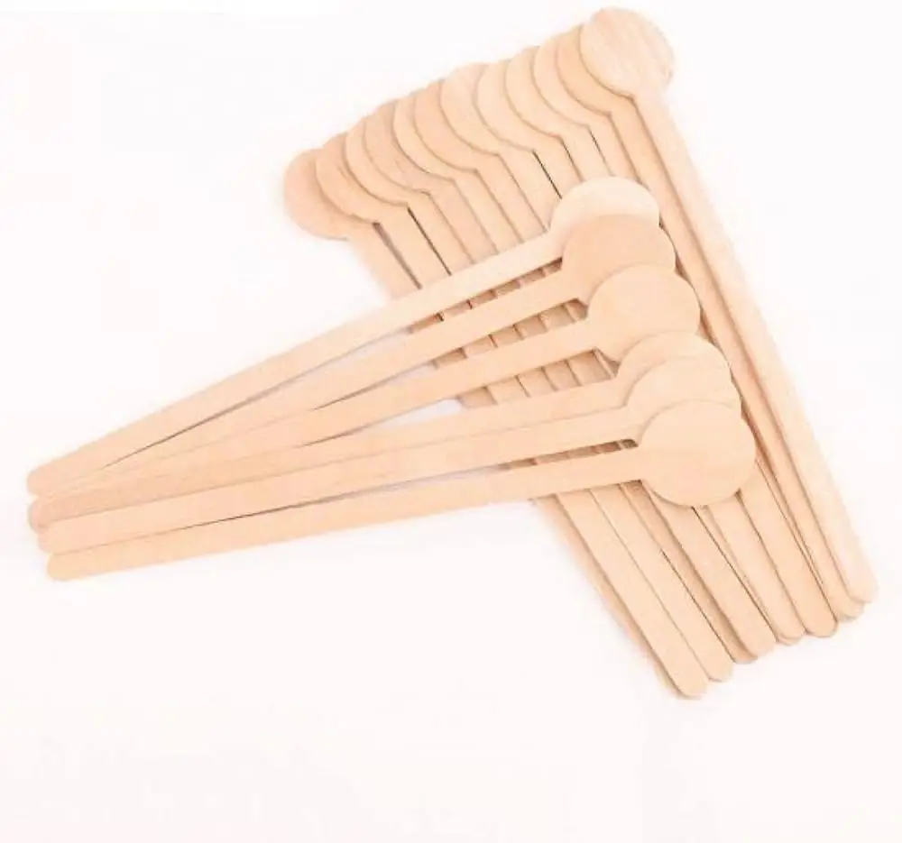 Классическая традиционная деревянная одноразовая мешалка для монет