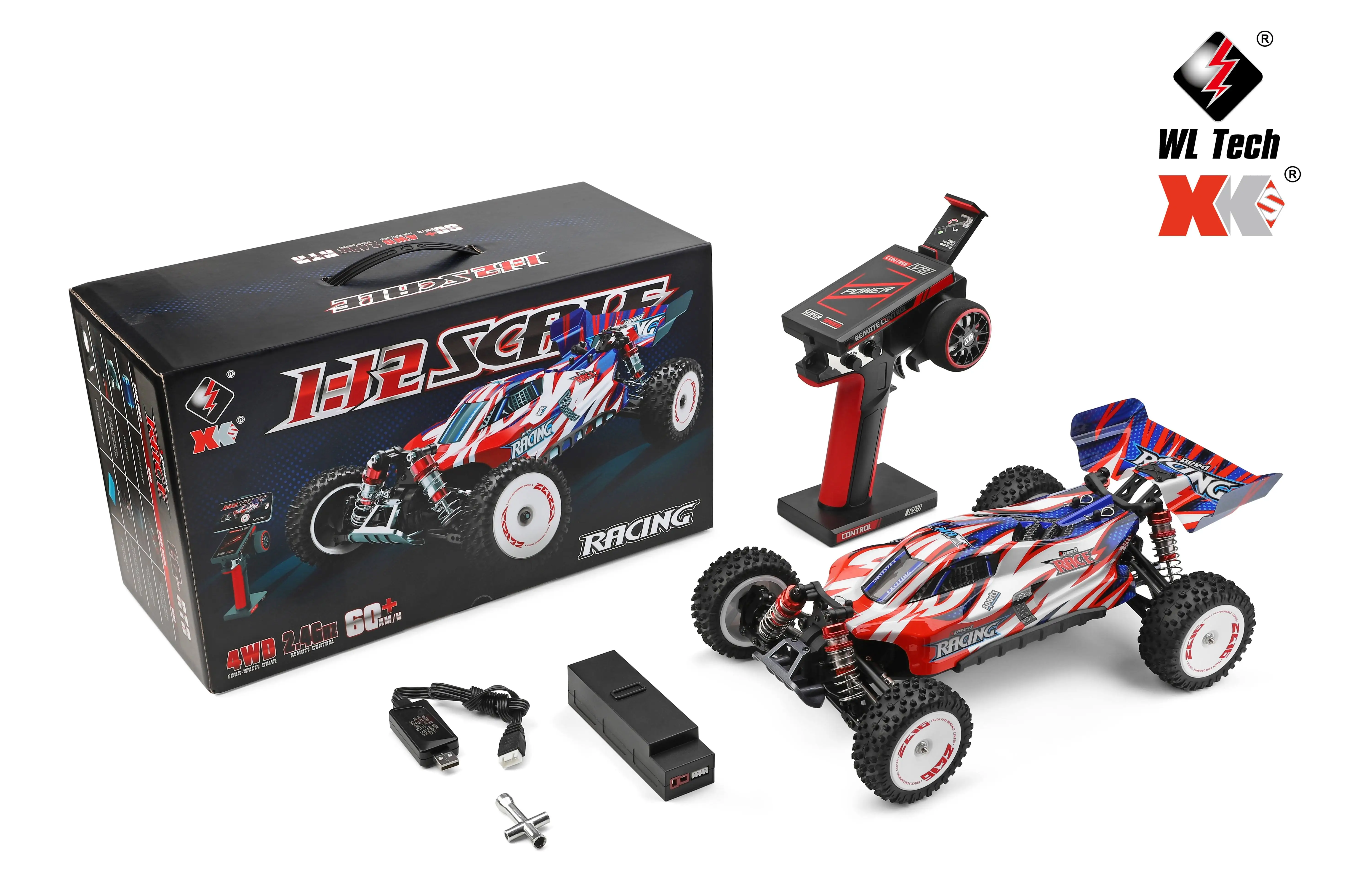 Wltoys 124008 1:12 Scale 3S Brushless Professional Racing Car 60KM/H High Speed Drift Car Toys RC Desert Truck