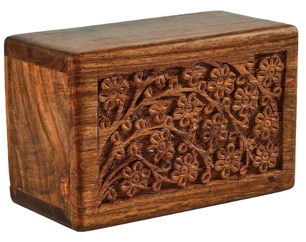 Tree of Life Engraving Wooden Urns for Pet Ashes Cremation Urns for Ashes Engraving, Wooden Box (5 X 3 X 2)