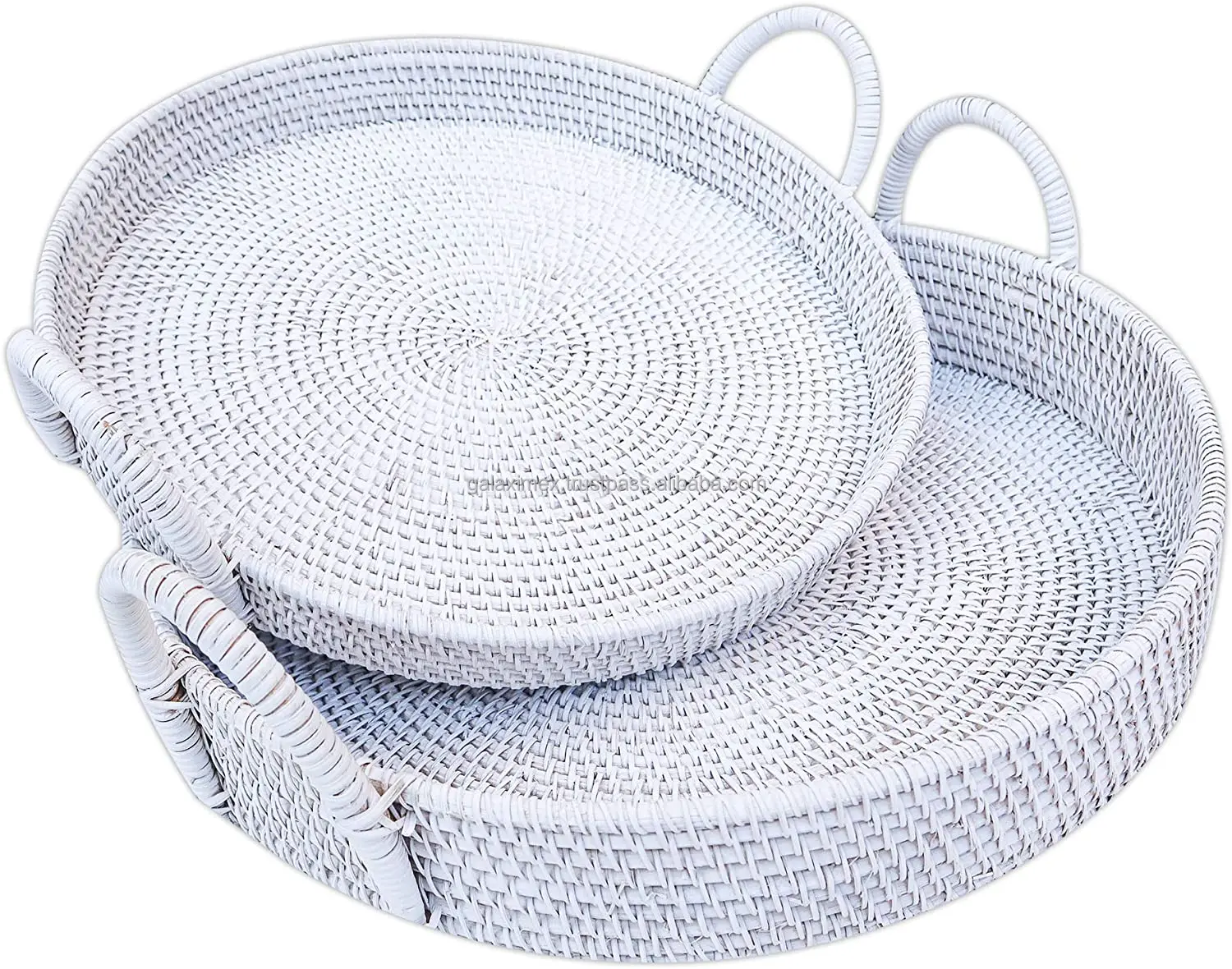 Hot New Whitewash Rattan Serving Trays Tray Set Serving Sushi serving tray tray set serving metal serving tray