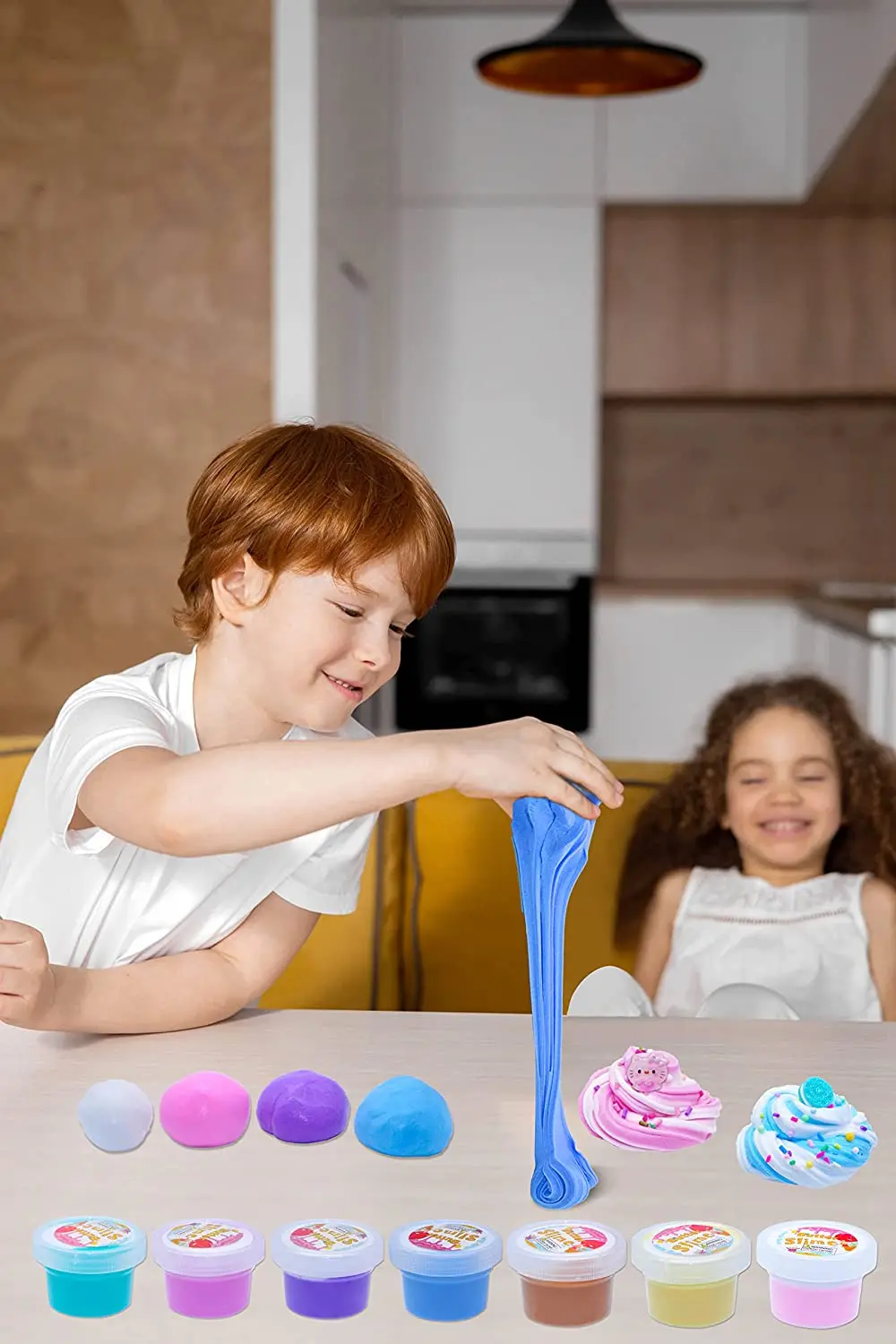 Slime Suppliers Hot Selling Playdough Crystal Clear Slime Gradient Transparent Crystal Mud Non-Stick Fluffy Slime