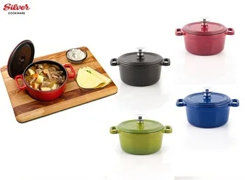 cast iron enamel coating mini pot non stick cookware for casserole soup  kitchenware 10 cm Made In TURKEY