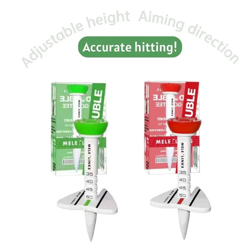 Reduce Friction Triangular Plate Aiming Line Adjust Tee Shot Direction Big Head Golf Tees Premium Adjustable Golf Tee
