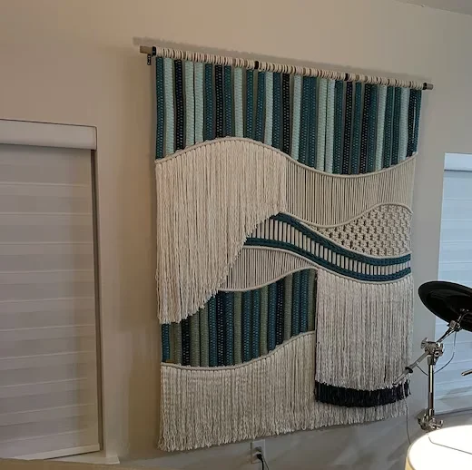 Boho Cotton Rope Macrame Wall Hanging Handmade Nordic Macrame Home Decoration Bohemian Vintage Curtain Tassels Dyed Tapestry