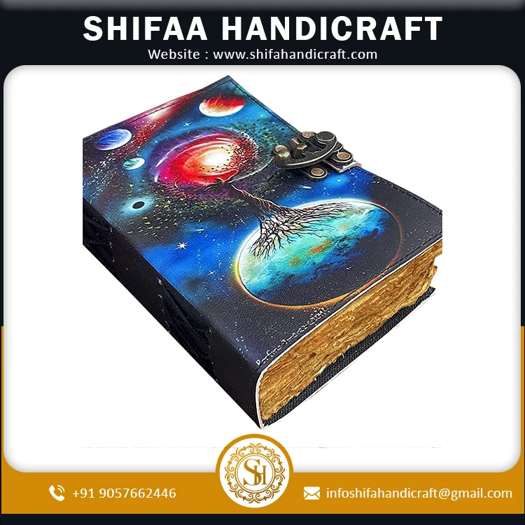 Hot Selling Wholesale Custom Printed Journal Hard Cover Handmade Personalized Withcraft Notebook Vintage Dairy