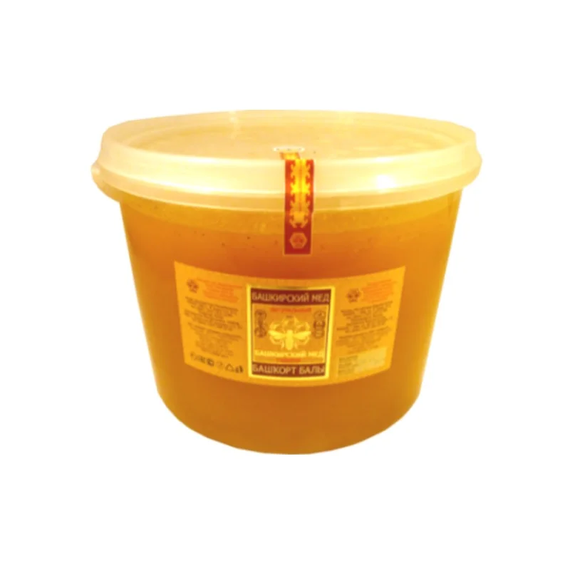 Natural Bashkir wholesale sugar free high grade health benefits 1 kg  polyethylene bucket packaged flower honey