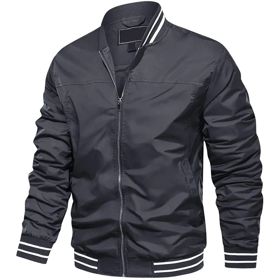 Customized Navy Blue Mens Plain Varsity Casual Jackets White Leather Sleeves Sports Baseball Bomber Jacket Patch