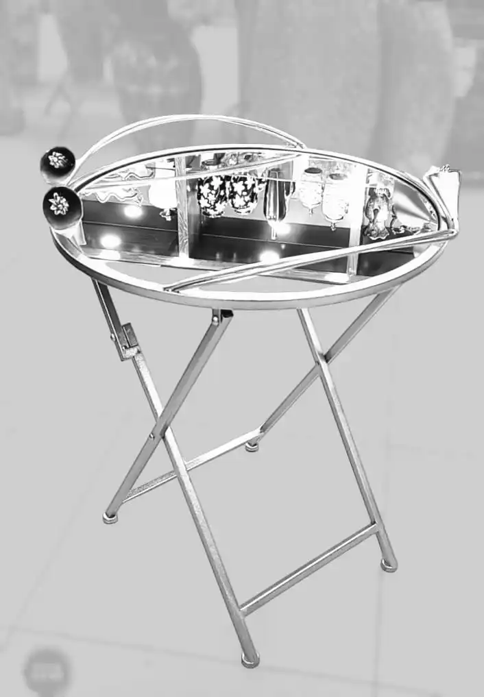 High On Demand Custom Round Foldable Mirror Finished Top Coffee Tables for Luxury Home and Cafe Furniture Options at Best Prices