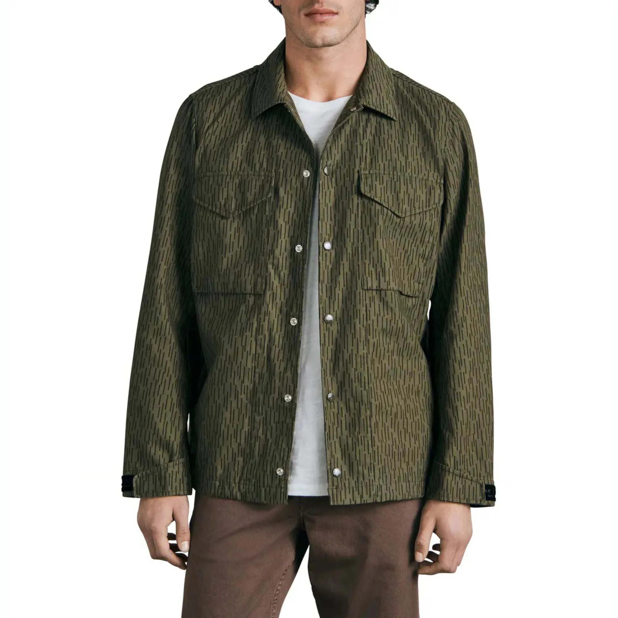 Canvas Custom Bomber Corduroy Collar Hemp Cotton Shirt Cropped Worker Work Men windbreaker Jacket