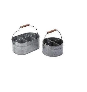 Unique Creative Vintage Hot sell Customized Handmade Home decor Homes & Gardens Galvanized Utensil Caddy Indian Manufacturer