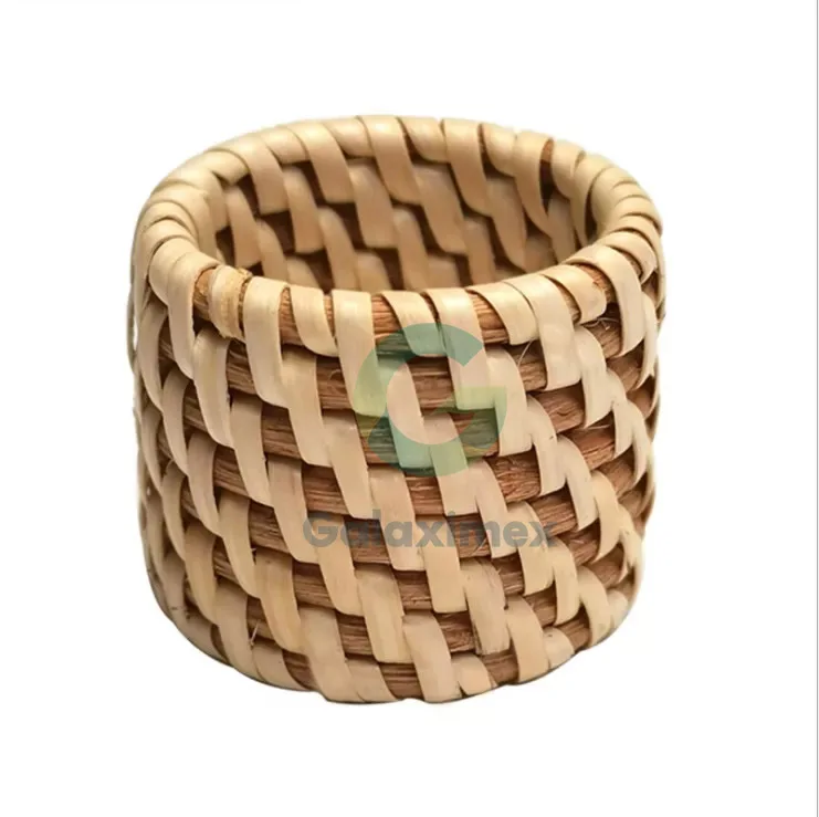 Hot New Natural Rattan Napkin Ring Natural Napkin set of 6 pcs for kitchenware restaurant hotel