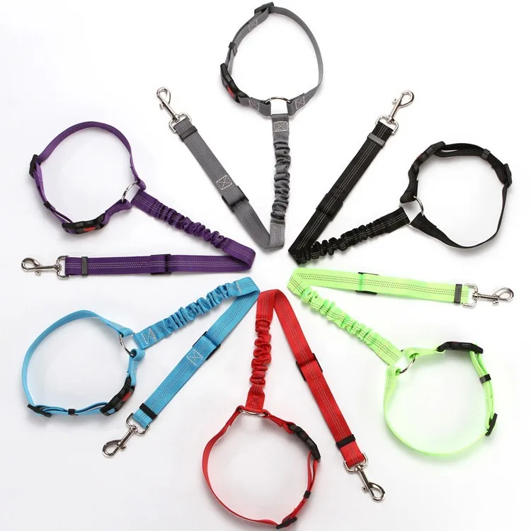 Outdoor Nylon Belt pet cat Dog Seat Car Belt Leash Restraint Harness Headrest Adjustable Bungee Strong Durable 360 Degree Swivel