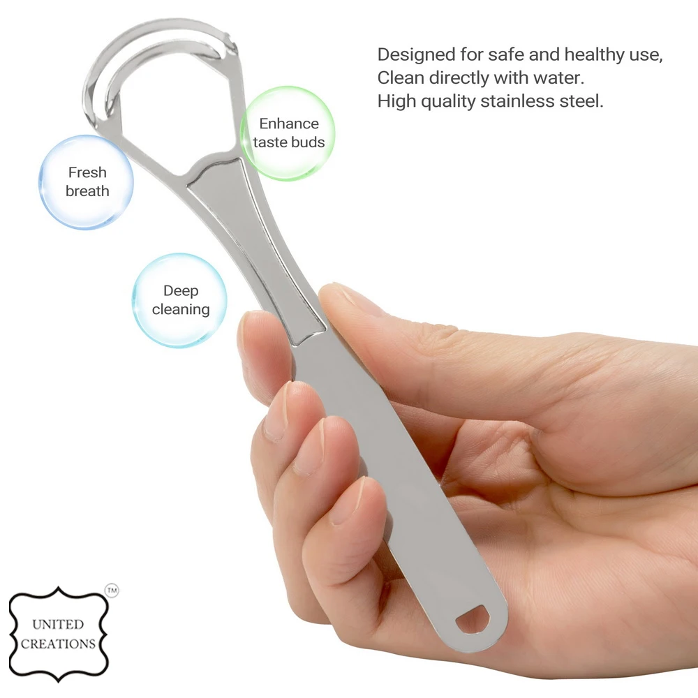Oral hygiene Tongue Cleaning Stainless Steel Tongue Cleaner Metal Tongue Scraper New Good Quality Clean Up The Mouth