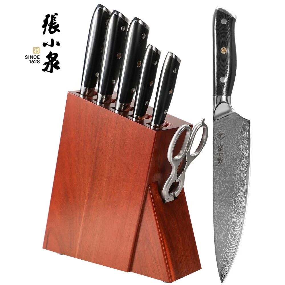 Factory price Professional Damascus Kitchen Knives Set 67 Layers VG10 Japanese Damascus Steel chef Knife Knives