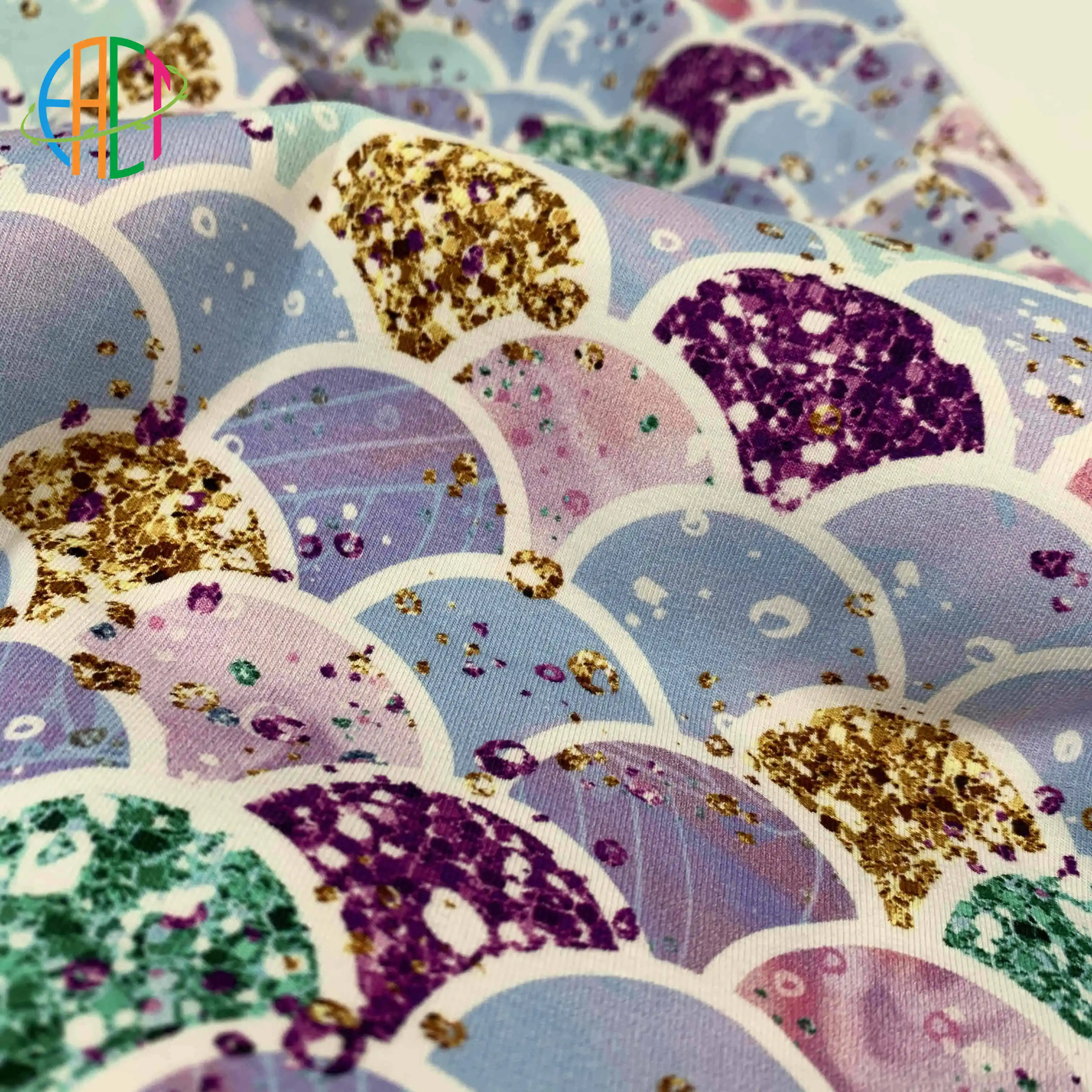 CJ170 Custom Printed Cotton Single Jersey Fabric 100% Cotton, 170gsm, no MOQ per print