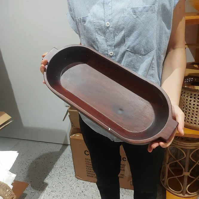 Cheap  price wooden dough bowls for kitchen  rustic wooden bowls table top  natural color heart shaped wooden bowl