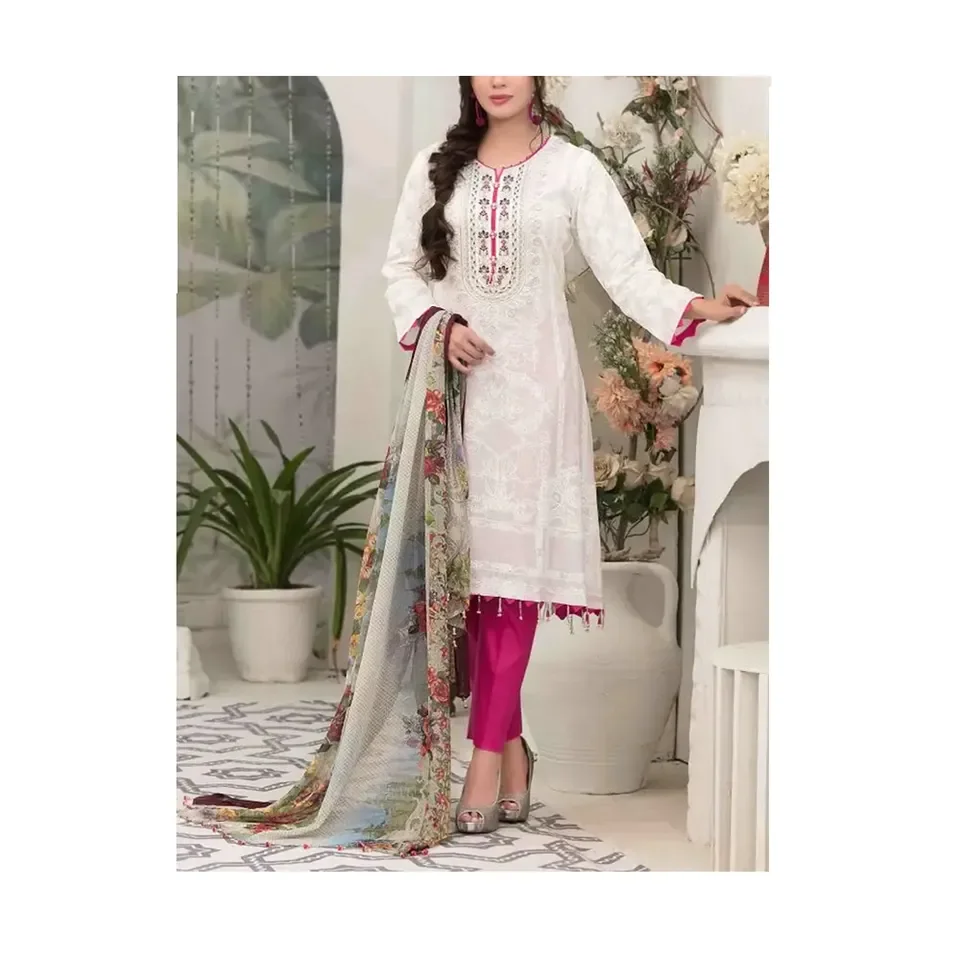 Премиум качественные 2023 новые модные пакистанские Salwar Kameez газонные платья для женщин оптом под заказ ODM
