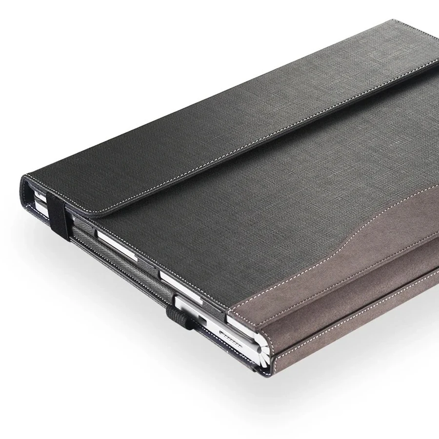 Business Leather File Folder with Calculator and Pen Holder Genuine Leather File Folder for Office Use