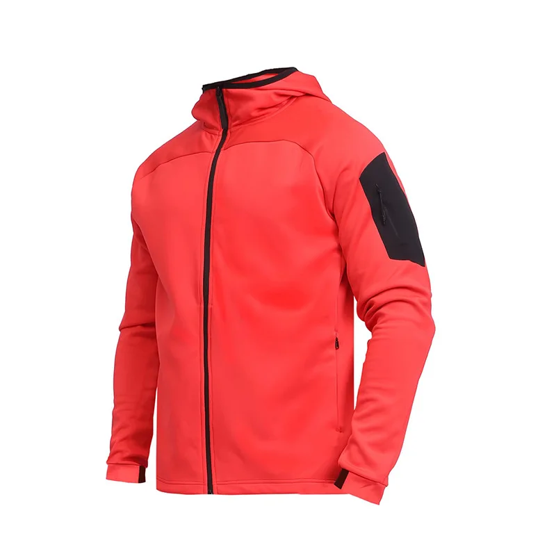 Latest 90% polyester 10% spandex jog hoodie leisure plus size mens zippers sports wear jacket man