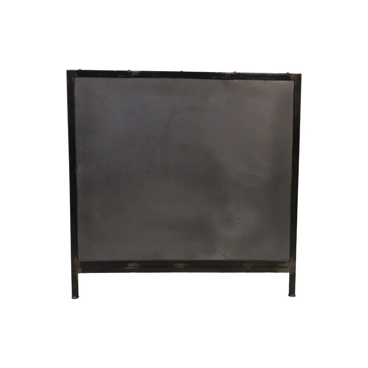 Industrial Iron Display Cabinet Loft Style Metal Cabinet with Glass Doors & Storage Shelves Iron Metal Small Cabinet Wardrobe