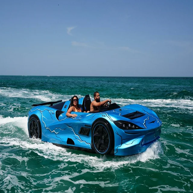 Jet Car Boat 15Kw 72v Fast Speed Water Go Kart Kit Racing Tiny Personal Cheap Mini Jet Boat For Sale With Jet Engine