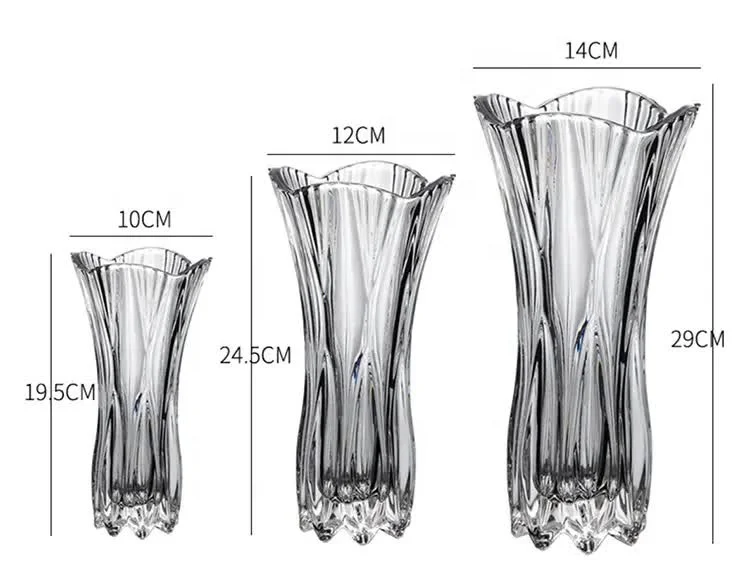 Wholesale Flower Vases Phoenix Tail Shape Thickened Glass for Home Decor glass vase for wedding