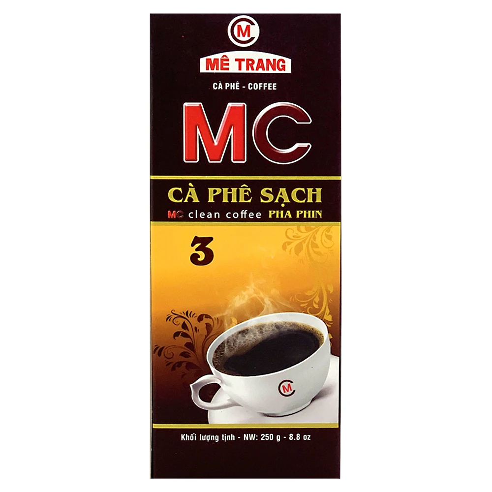 MC3 coffee powder mixing Arabica and Robusta coffee beans with high quality best price in box packaging