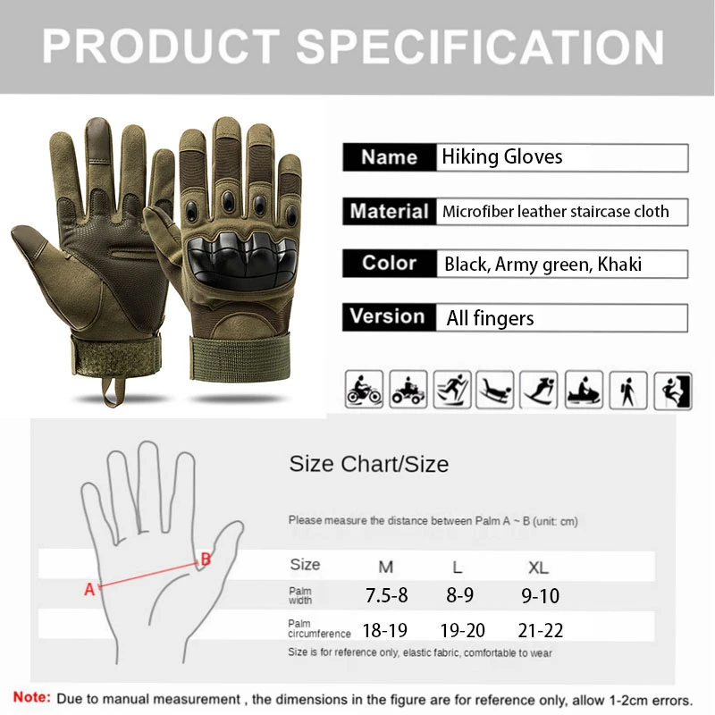 Tactical full finger gloves new 2023 men hand protection equipment