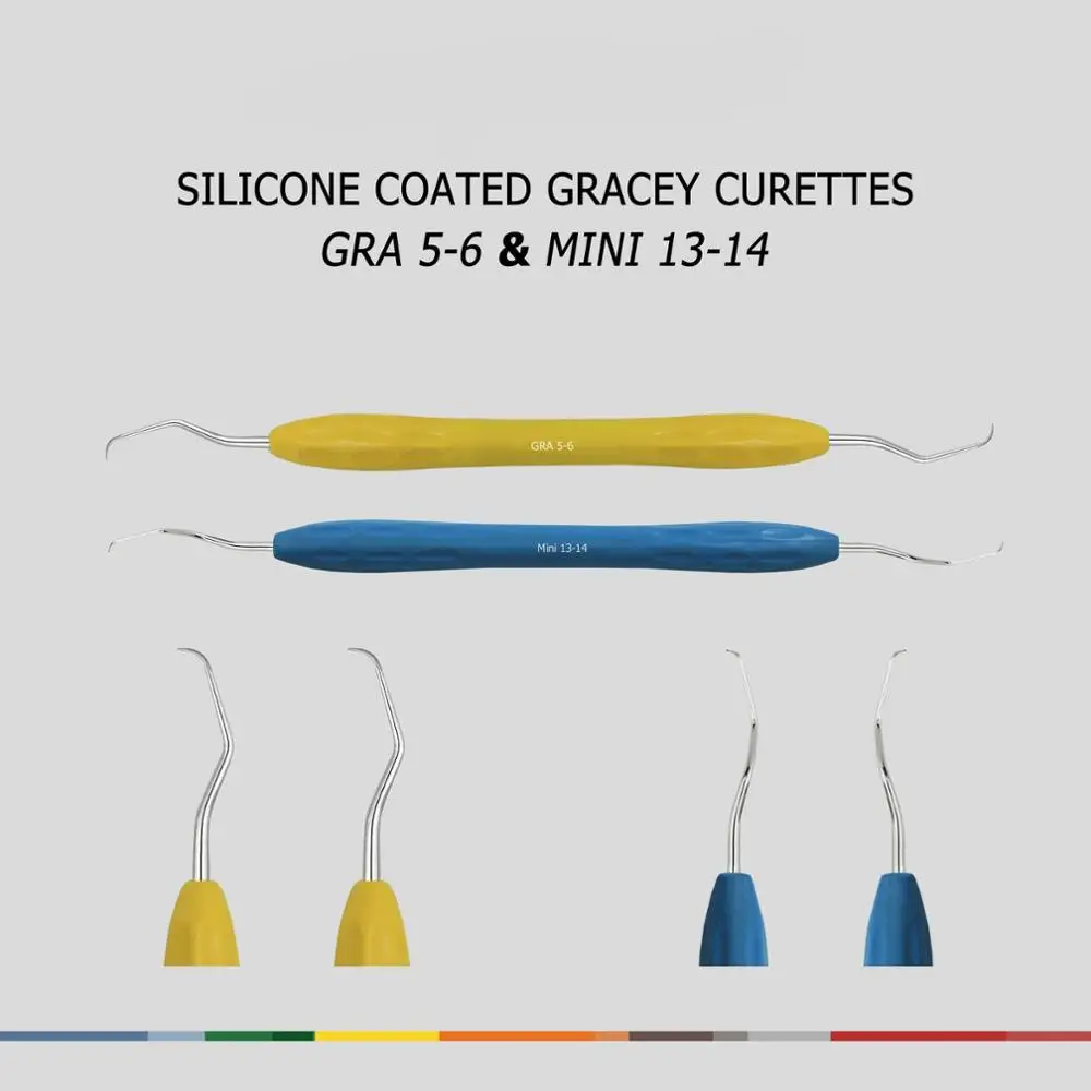WHOLESALE DENTAL SCALER H6-H7 SILICONE+MINI 11/12 + MS-A MINI SICKLE SCALER SET DENTAL CE CERTIFIED APPROVED