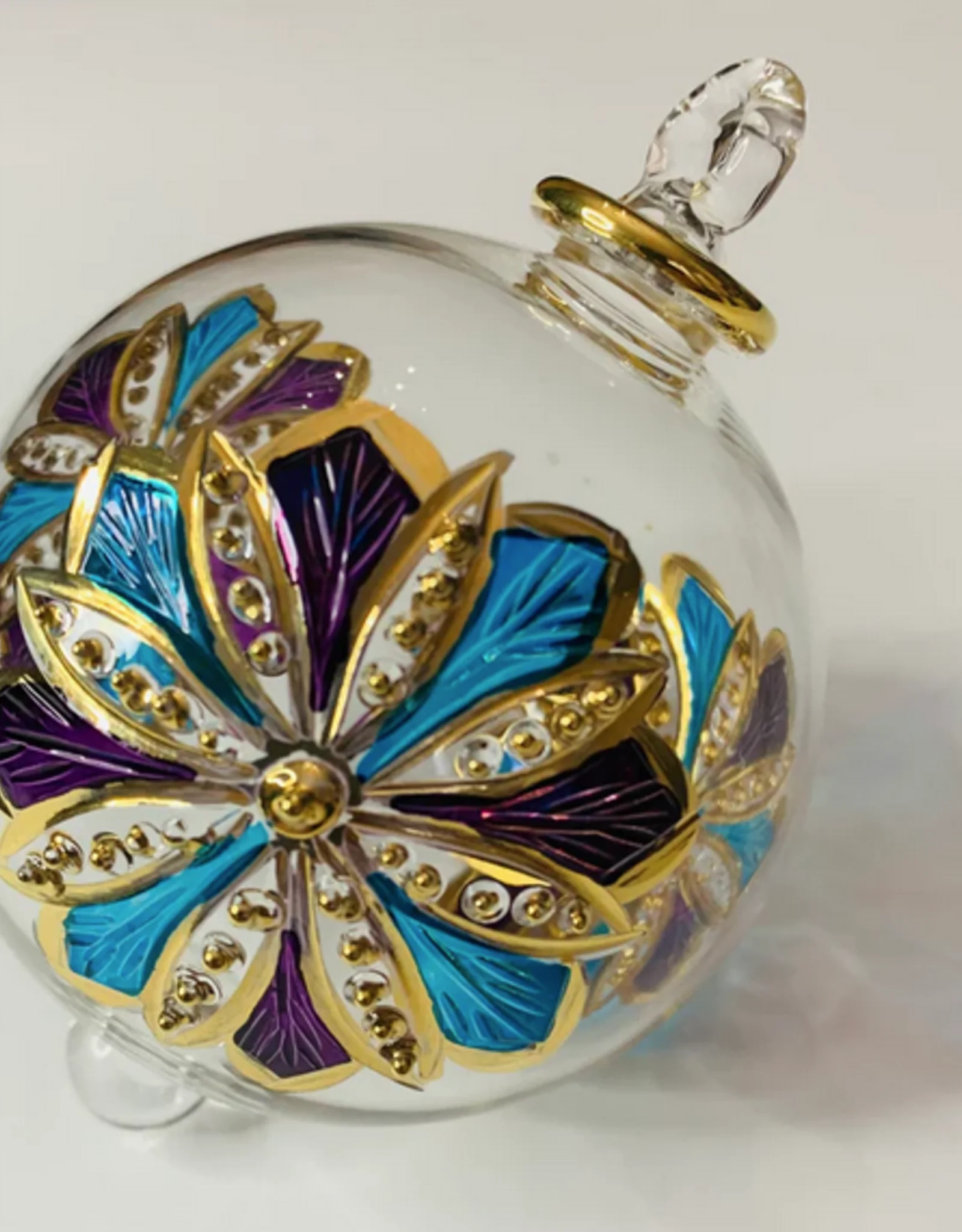 Christmas glass ornaments handmade Egyptian Luxury Unique Design hand blown glass christmas tree ornaments