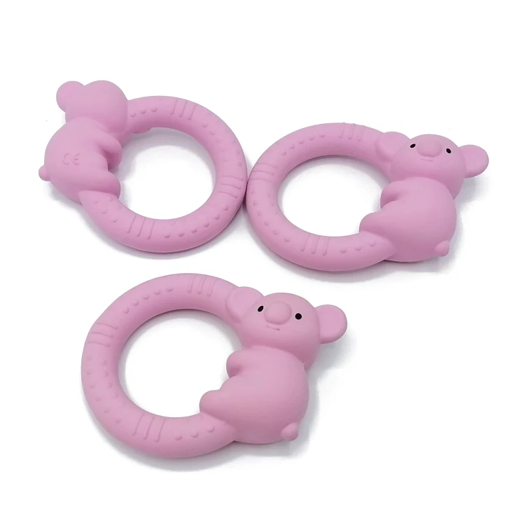 Natural Latex Koala Bracelet Circle Baby Teething Gum Toy