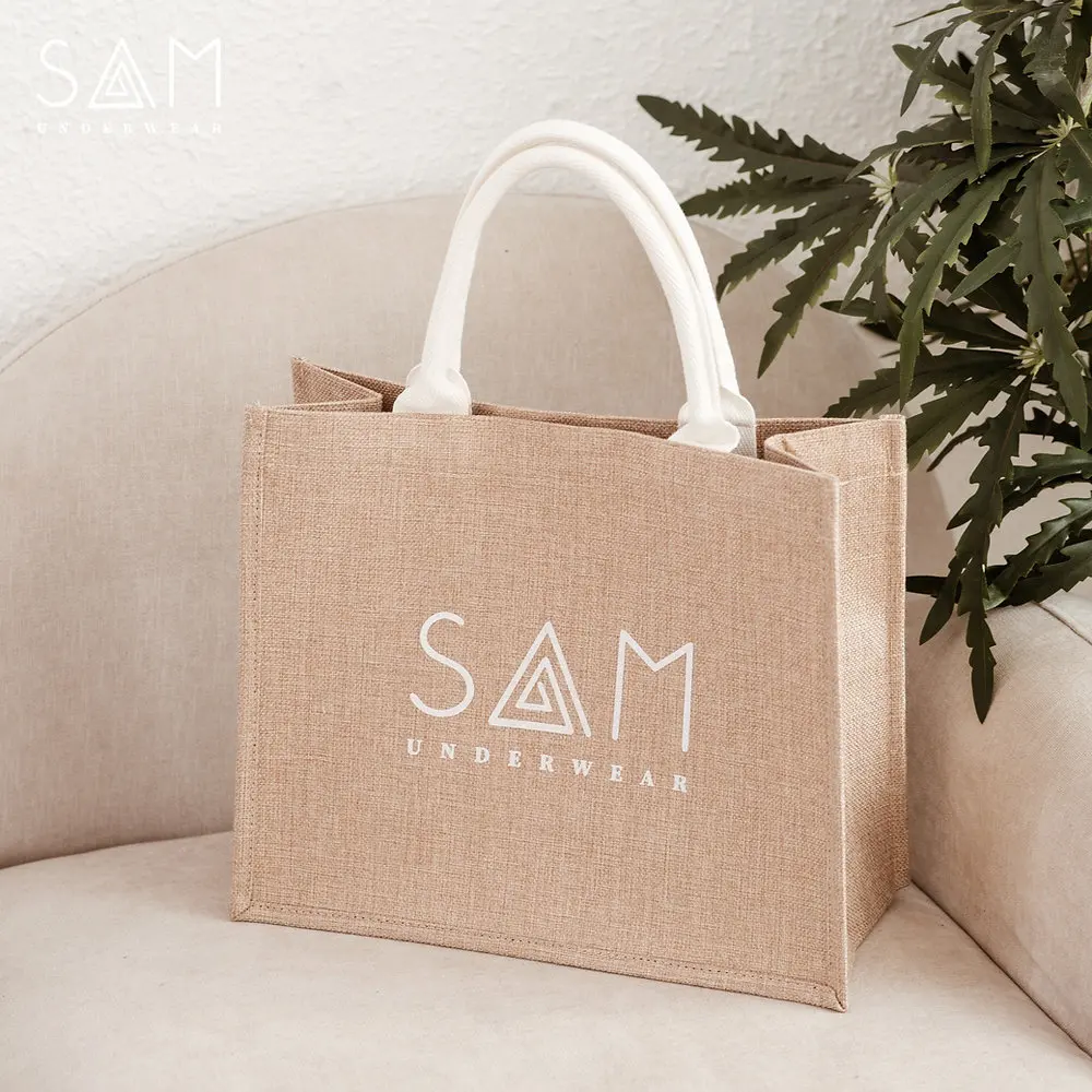 WHOLE SALE BIODEGRADABLE JUTE SHOPPING BASKET HANDLE BAG JUTE FIBER HANDLE BAGS FROM BLUE LOTUS VIETNAM