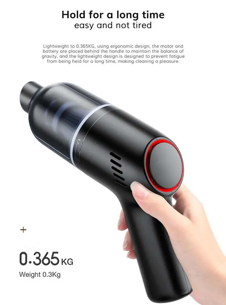 Vacuum Cleaner for Car Black Trending Products 2021 New Arrivals Small Head Vacuum Cleaner