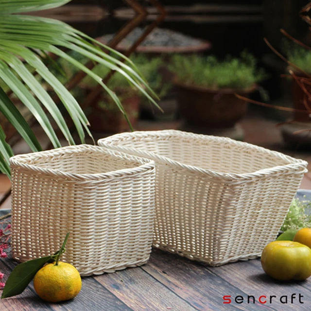 Wholesales Woven Rattan Wicker Home Storage Baskets Organization Boxes Decoration Handmade Vietnam