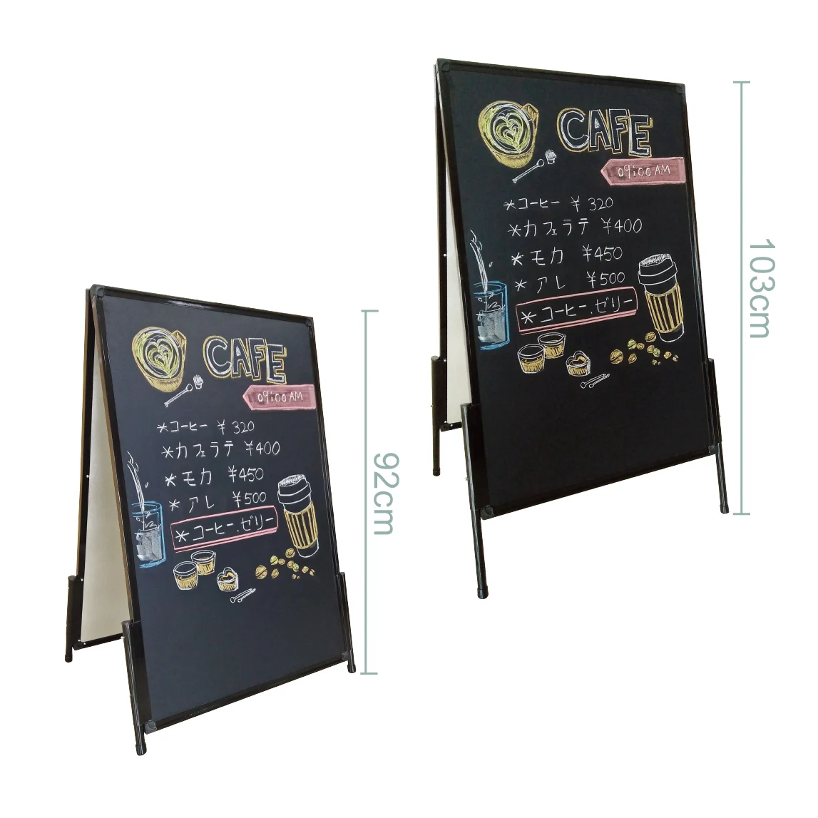 Двусторонняя современная алюминиевая рамка для кафе меню магнитная доска