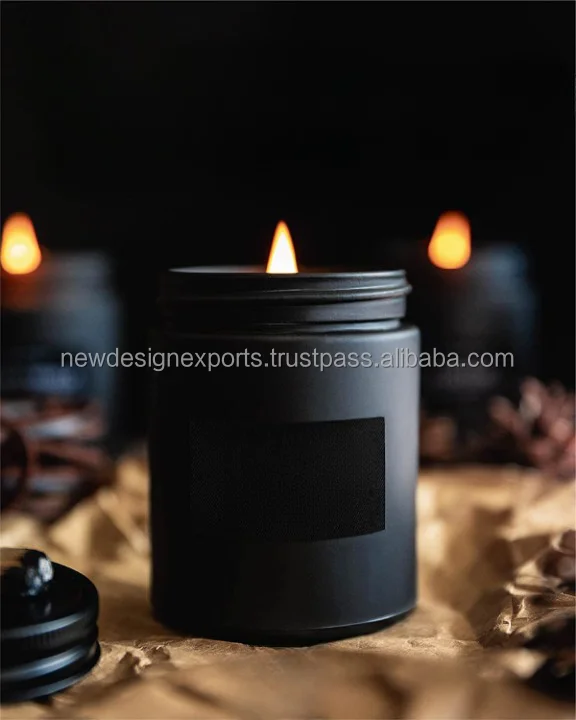 Best Home Decor and Christmas Gifting Soy Candle Smoke and Vanilla Scented Long-Lasting Paraffin Wax for Birthdays Weddings