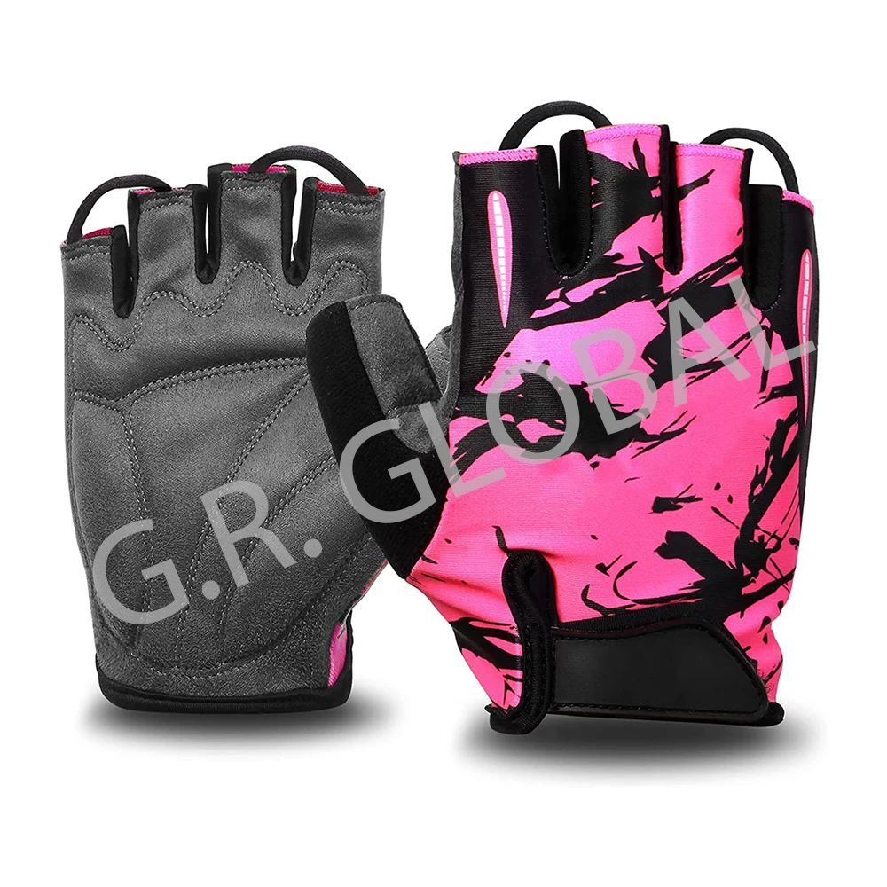 Customizable Design Professional Gym Fitness Breathable Anti-Slip Women Men Half Finger Summer Fishing Cycling Gloves