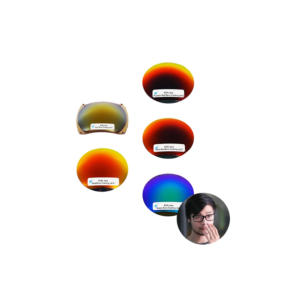 Taiwan hot selling Photochromic Lens featuring Sun-responsive glasses suitable to make hard hats with transition shields for bui