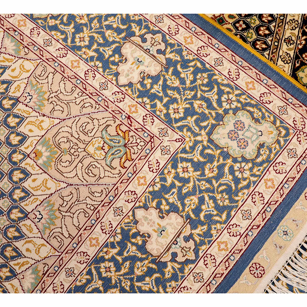 YUXIANG 4*6ft Hand Knotted Chinese Rug Antique Persian Silk Tapestry Oriental Classic Silk Carpet